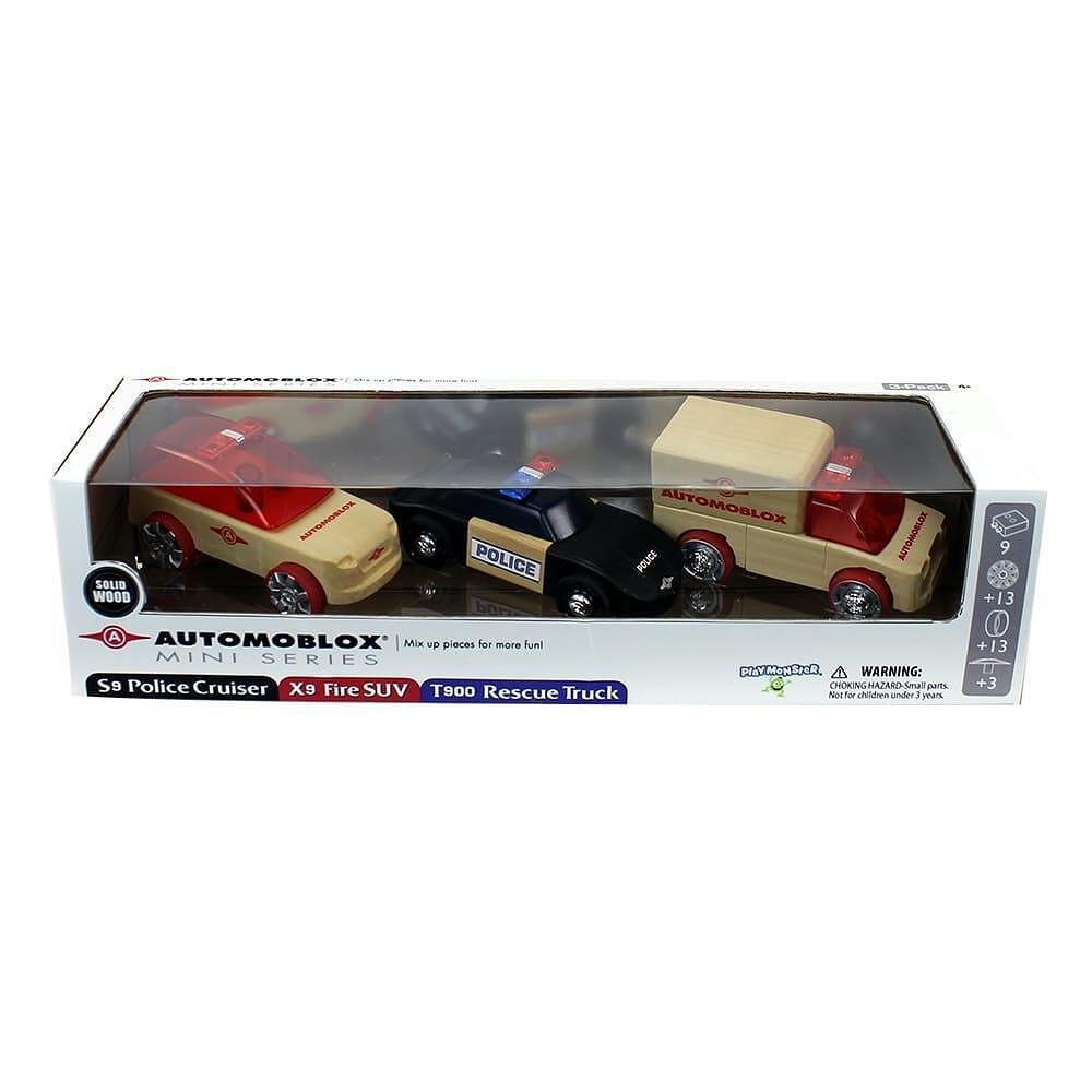 Automoblox Дървени коли Mini 3-Pack rescue vehicles 53106